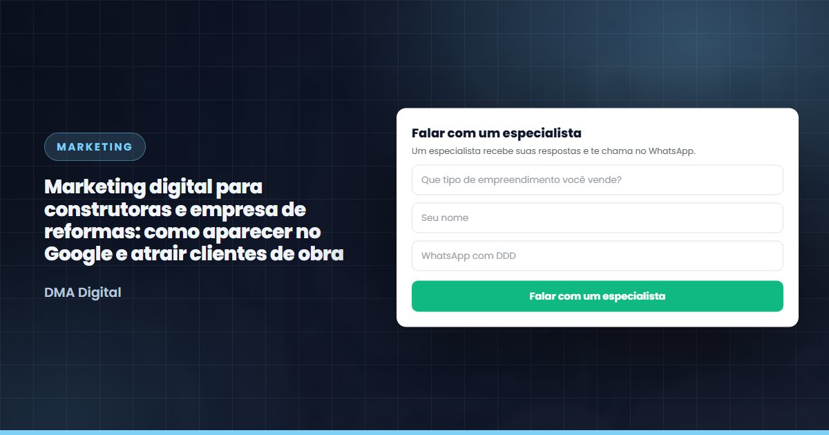 Formulário de diagnóstico da DMA