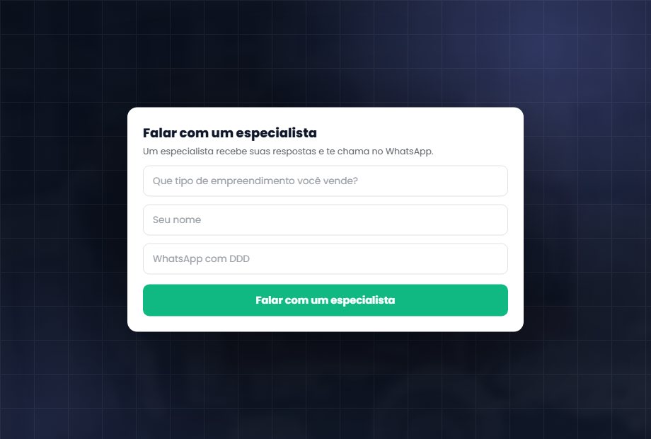 Sites e Landing Pages: Página que vira contato